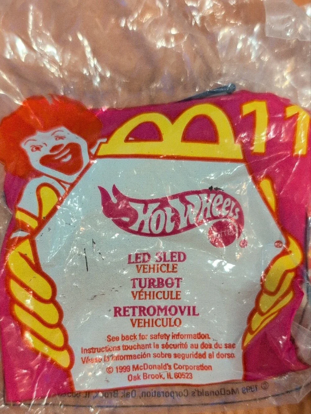 Vintage 1999 McDonald's Hot Wheels Happy Meal Toy Lot - 7 Cars SEALED New